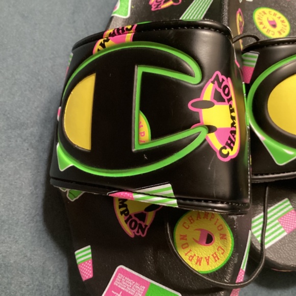 Champion Black Slides Sandals - Picture 6 of 10